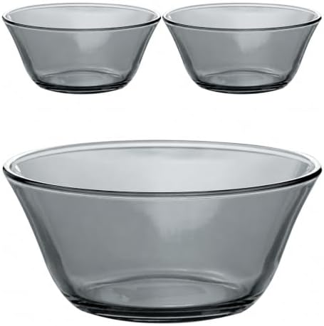 STP GOODS Glass Dinner Plates Set of 2 – Borosilicate Salad & Soup Plates, Transparent Glass Serving Plates for Pasta, Bread, Dessert & Appetizers, Dishwasher Safe Tableware (Gray 2 pcs) - Image 3