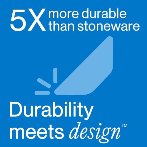 Corelle Vitrelle 18 Piece Glass Dinnerware Sets Rectangular Square Plate and Bowl Set Service for 6, Triple Layer Chip & Crack Resistant Glass Plate and Bowl Sets, Wandering Grove - Image 4
