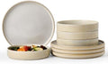 Famiware Star 8-Piece Plates and Bowls, Stoneware Dinnerware Dish Set for 4 by Famiware