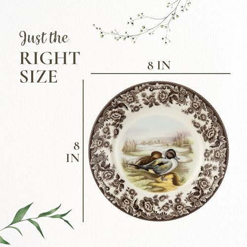 Spode – Woodland – Salad Plate - Pintail - Brown/White - Image 7