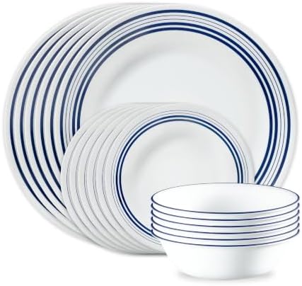 Corelle Leo 18-Piece Round Dinnerware Set, Service for 6 by Corelle