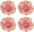 UP Tiger Lily Melamine Dessert Plates, Floral-Shaped Small Serving Plates, for Appetizer, Snacks, and Side Dishes, Red, 7.5 x 7 Inch, Set of 4 by UPware