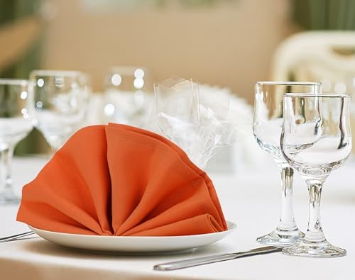 Utopia Home [24 Pack, Orange] Cloth Napkins 17x17 Inches, 100% Polyester - Image 6