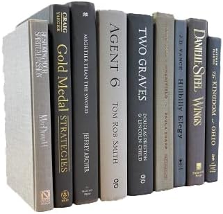 Real Books by Color® (Set of 3, Gray) Decorative Bookshelf Home Decor Shelf Styling Photo Prop