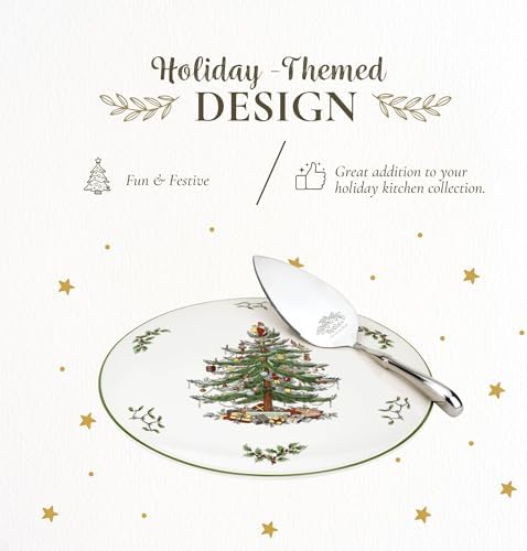 Spode – Christmas Tree – Christmas Tree Cake Plate and Server - Multicolored, Set of 2 - Image 3