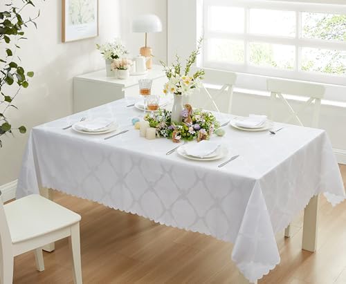 Newbridge Holiday Ribbons Bows White 60 x 102 Rectangle Tablecloth - Image 6