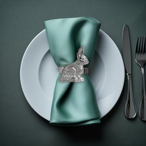 COTTON CRAFT Easter Bunny Napkin Ring - Set of 8 Metal Napkin Rings - Image 7