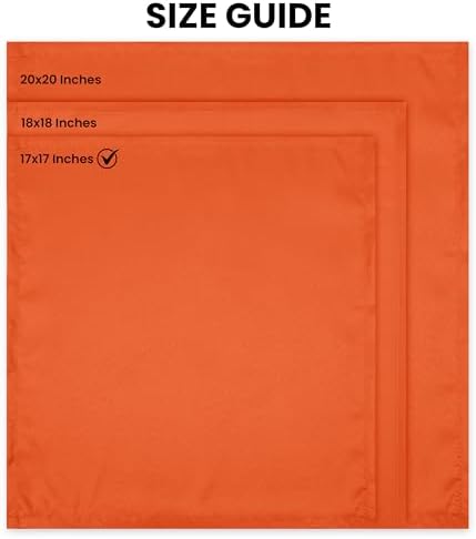 Utopia Home [24 Pack, Orange] Cloth Napkins 17x17 Inches, 100% Polyester - Image 3