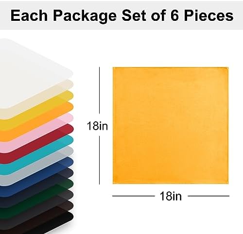 Hiasan Cloth Napkins Set of 6, 18 x 18 Inch, Orange - Image 4