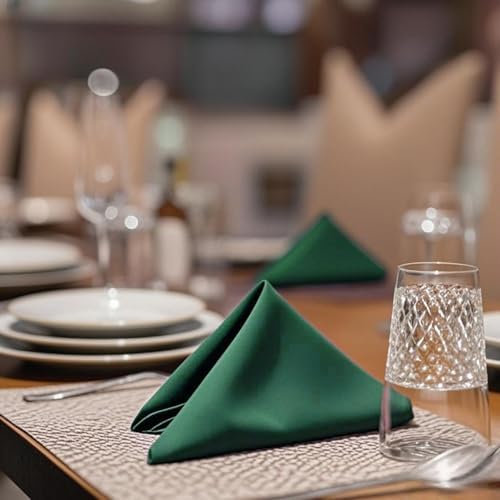 FOLINS&HOME Green Cloth Napkins Set of 4, Decorative 20x20 Inch Napkins - Image 5