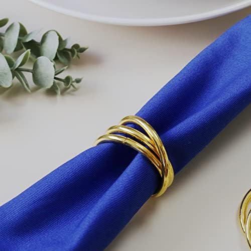 Napkin Rings Set of 8,Gold Napkin Ring Holders for Spring,Wedding,Easter, Birthday,Valentine,Holiday, Hotel, Dinner Party,Christmas and Table - Image 4