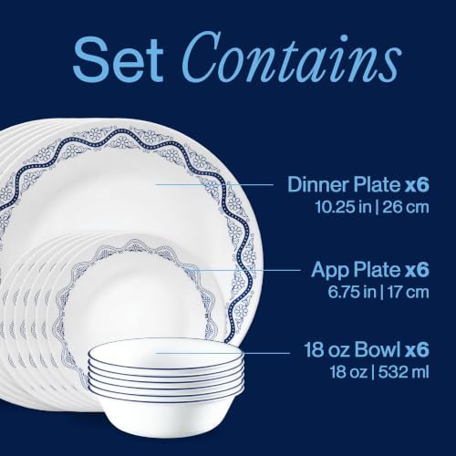 Corelle Orleans 18-Piece Dinnerware Set, Service for 6 - Image 3