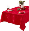 Newbridge Christmas Ribbons and Bows Red 60 x 102 Rectangle Tablecloth by HomeBargainsPlus