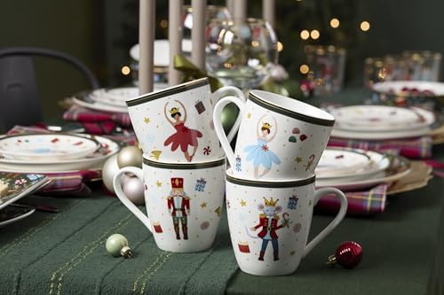 Lenox Nutcracker Ballet Christmas Porcelain Mug Set for 4, 13oz - Image 5