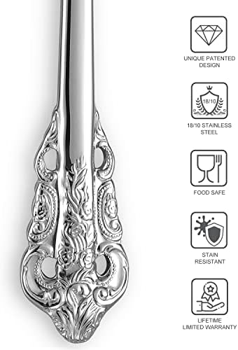 KEAWELL Luxury 4-Piece 18/10 Stainless Steel Dinner Fork Set (Silver) - Image 6