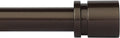 Curtain Rods for Windows 16 to 88 Inches Adjustable Length 1 Inch Diameter Window Curtain Rod with Aluminium End Cap, Antique Bronze