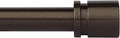 Curtain Rods for Windows 16 to 240 Inches Adjustable Length 1 Inch Diameter Window Curtain Rod with Aluminium End Cap, Antique Bronze