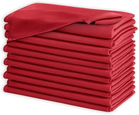 Hiasan Cloth Napkins Set of 12, 18 x 18 Inch, Red - Image 2