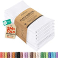 Utopia Kitchen Cotton Blend White Cloth Napkins [12 Pack, 20x20 Inch] by UTOPIAKITCHEN