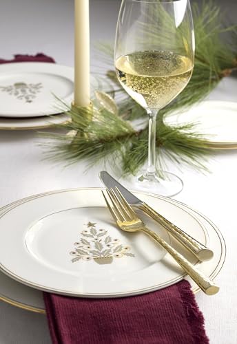 Lenox Federal Gold Christmas Accent Plates, Appetizer Set for 4 - Image 4