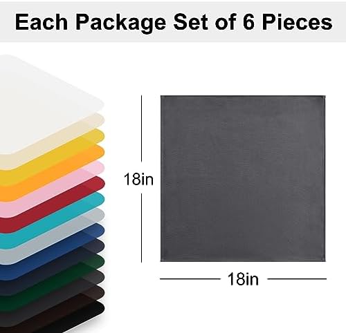 Hiasan Cloth Napkins Set of 6, 18 x 18 Inch, Grey - Image 5