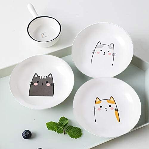 4pcs Ceramics Cat Dinner Relish Dishes Seasoning Dishes Dipping Appetizer Plates - Image 3