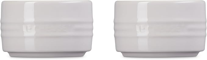 Le Creuset Stoneware Round Ramekin Straight Wall Set of 2, 7 oz. Each, Shallot