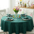Newbridge Christmas Ribbons and Bows Evergreen 70" Round Tablecloth by HomeBargainsPlus