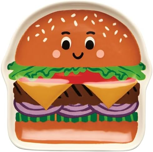 Jubilee Burger Buddy Shaped Stoneware Dish 6.25 x 6.25in by Unknown