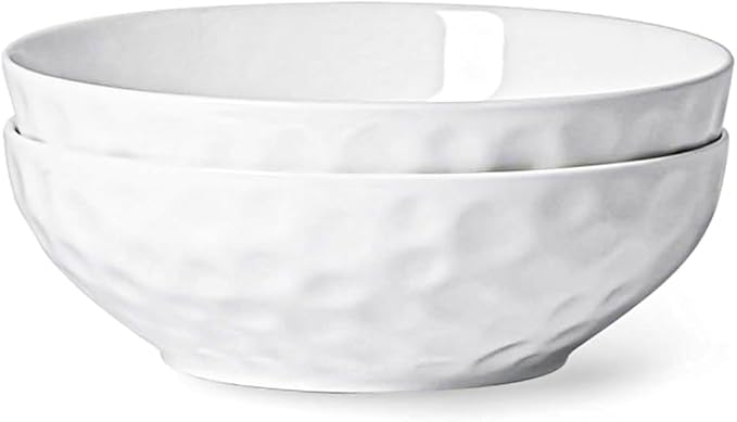 HOMBENE Large Pasta Bowls Set of 2, 10 Inch Pasta Serving Bowl Dinner Bowls, Kitchen Bowl Set, Microwave and Dishwasher Safe, Scratch Resistant, Set of 2