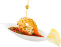 Restaurantware 1 Ounce Dipping Sauce Bowls 100 Disposable Dipping Sauce Dishes - Canoe Shaped Unique Design White Plastic Small Dishes For Dips Appetizers Desserts Or Samples