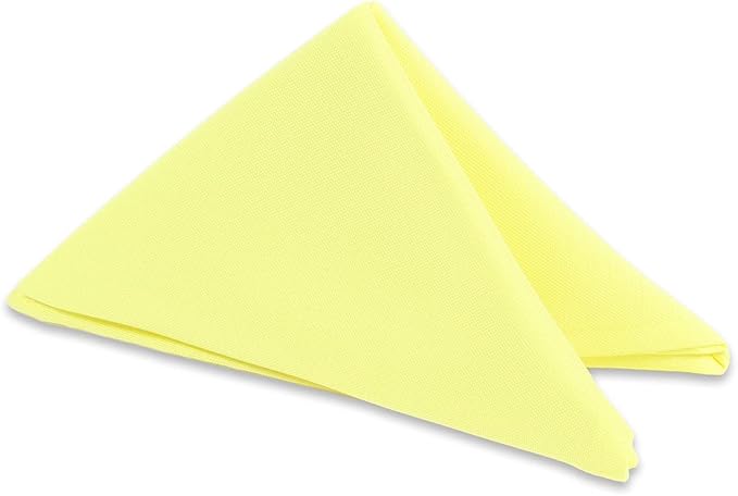 Polyester Cloth Napkins - Washable Soft Table Linens - Durable & Elegant for Dining, Restaurants, Weddings, Events, Rentals, Banquets, & Parties - Premium Quality Set of 250, Yellow, 17"x17"