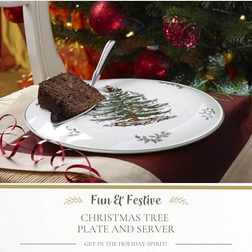 Spode – Christmas Tree – Christmas Tree Cake Plate and Server - Multicolored, Set of 2 - Image 2