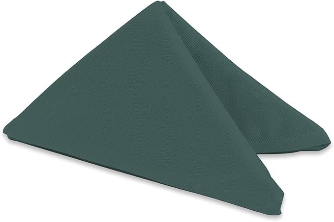 Polyester Cloth Napkins - Washable Soft Table Linens - Durable & Elegant for Dining, Restaurants, Weddings, Events, Rentals, Banquets, & Parties - Premium Quality Set of 250, Hunter Green, 20"x20"