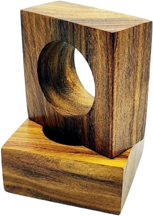 Handmade Wooden Square Napkin Ring Made by Artisan Beautifully Crafted and Designed in India Set of 4