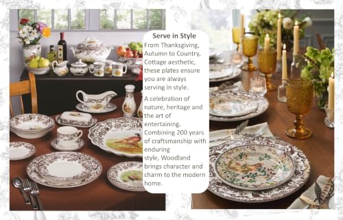 Spode – Woodland – Turkey Salad Plate - Brown/White - Image 6
