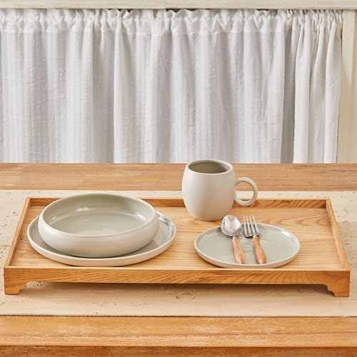 Bico Reactive Glaze Light Grey 7 inch Salad Plates Set, Set of 4, Microwave and Dishwasher Safe, for Salad, Appetizer, Side Dishes, Tapas - Image 4