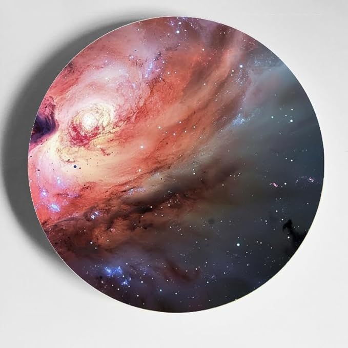 Decorative Ceramic Plates 10'' with Display Stand Fantasy Swirling Galaxy Perfect for Home and Office Wall Hanging DP-778593977