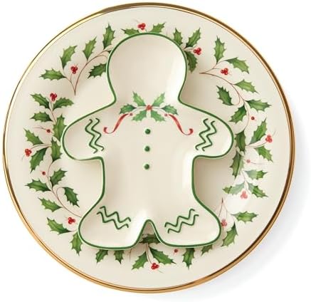 Lenox Holiday Gingerbread Man Christmas Accent Plate, Appetizer Plate - Image 3