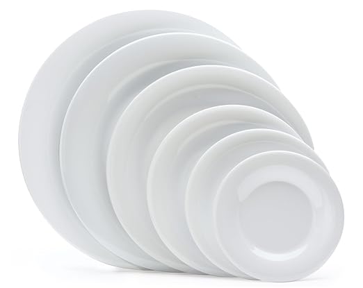 G.E.T. 7.5" Heavy-Duty Wide Rim Melamine Salad Plate (Set of 4)