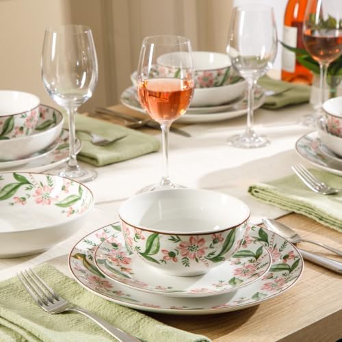 Martha Stewart Plates and Bowls Set, 16 Piece Dinnerware Set for 4, Blue - Image 2