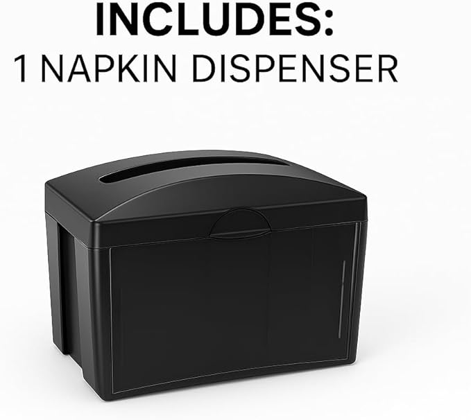 Tabletop Comercial Napkin Dispenser (Servilleteros para Restaurantes) - Stainless Steel Comercial Holder for Interfold Napkins - Dual - Sided Acces