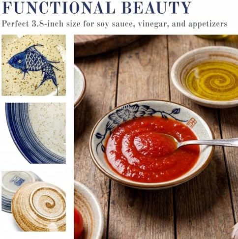 12 Pcs Japanese Sauce Dishes, 2 Oz Round Ceramic Side Dish Set (Pack of 2) - Image 5