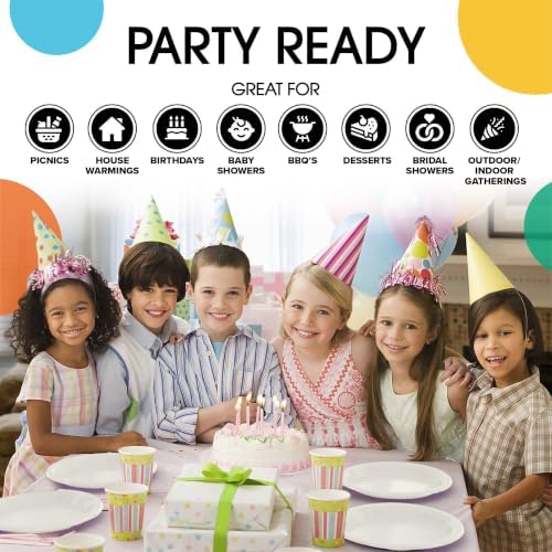 Exquisite Party Solids Sturdy Ivory Plastic Plates 10" Party Plates 50 Pcs - Image 6