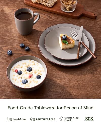 Famiware Venus Dinnerware Sets with Mugs, Ceramic Plates and Bowls for 6 - Image 4