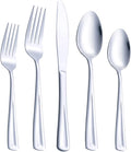 30-Piece Silverware Set for 6, GoGeiLi Stainless Steel Flatware Cutlery Set for 6, include Fork, Knife and Spoon Set, Mirror Finished