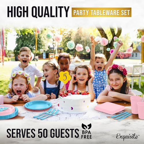 Exquisite 350 Pcs Gender Reveal Plates and Napkins Party Supplies Plate Set - Image 6