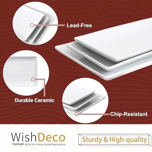 WishDeco Serving Platters Set of 3, Large Serving Trays 16/14/12 Inch - Image 6