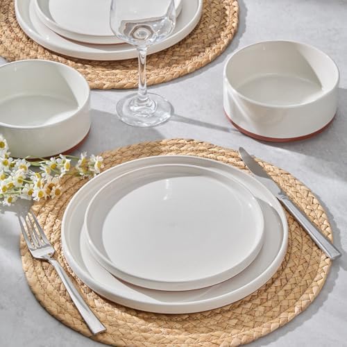 LIANYU 24 Pieces Porcelain Dinnerware Sets, Premium Plates and Bowls Set - Image 6