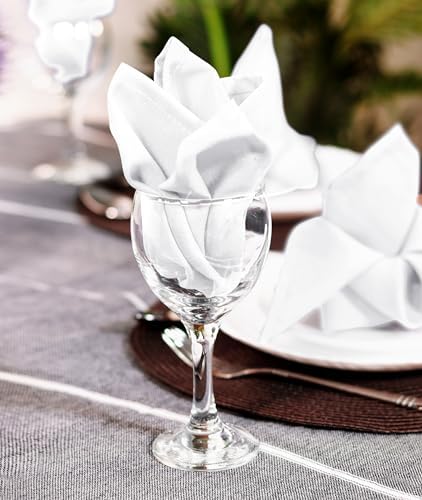 Utopia Home [12 Pack, White] Cloth Napkins 17x17 Inches, 100% Polyester - Image 5